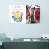 Skeleton Christmas in juli Beach Surf Welkomstbord Spandoek (Beurs)