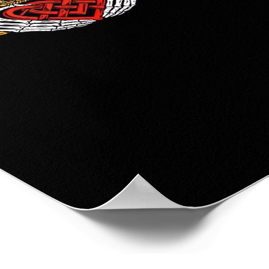 Skeleton Claddagh Color Poster (Hoek)