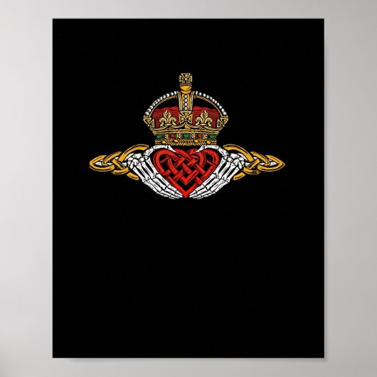 Skeleton Claddagh Color Poster (Voorkant)