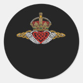Skeleton Claddagh Color Ronde Sticker (Voorkant)