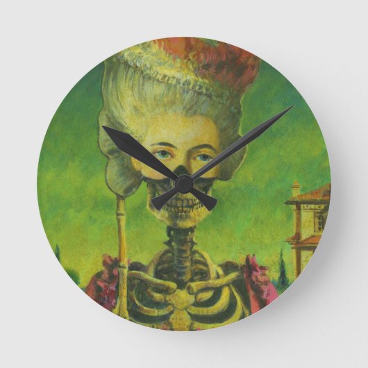 Skeleton Clock Ronde Klok (Voorkant)