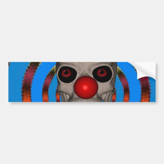Skeleton Clown Bumpersticker (Voorkant)