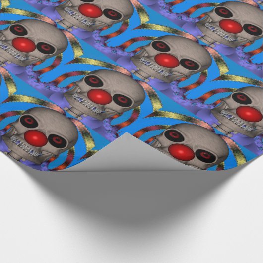 Skeleton Clown Cadeaupapier (Hoek)