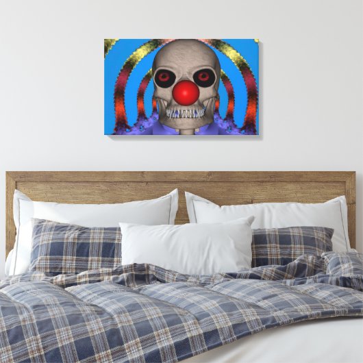 Skeleton Clown Canvas Afdruk (Insitu (Slaapkamer))