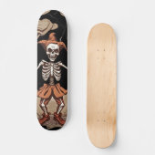 Skeleton Clown Skateboard - Stormy Retro Vibes (Voorkant)