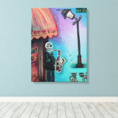 Skeleton Club verpakt Canvas Print (Insitu (Houten vloer))