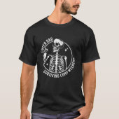 Skeleton Coffee Cheer Dad Surviving Comp Weekend F T-shirt (Voorkant)