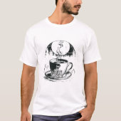 Skeleton Coffee Cup Moon Forest T-shirt (Voorkant)