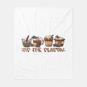 Skeleton Coffee Cups Coffee Lover Fleece Deken (Voorkant)