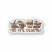 Skeleton Coffee Cups Coffee Lover Sticker (Voorkant)