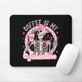 Skeleton Coffee Is My Valentine Funny Valentines D Muismat (Met muis)