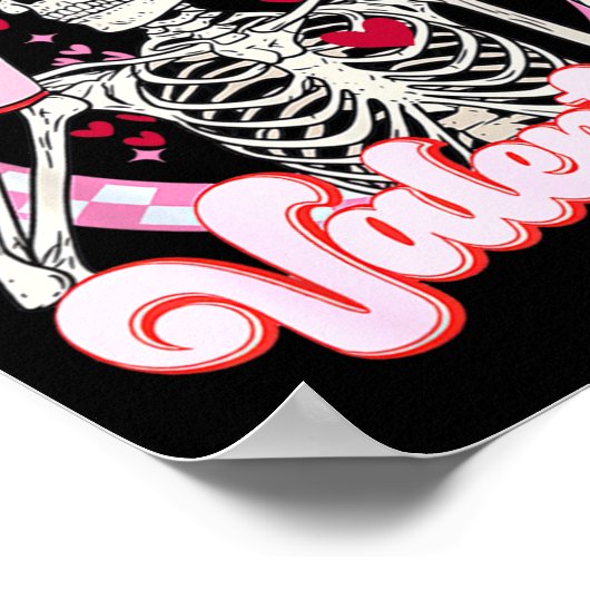 Skeleton Coffee Is My Valentine Funny Valentines D Poster (Hoek)