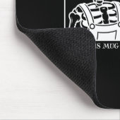 Skeleton Coffee Quote Art - Vetgedrukte zwarte typ Muismat (Hoek)