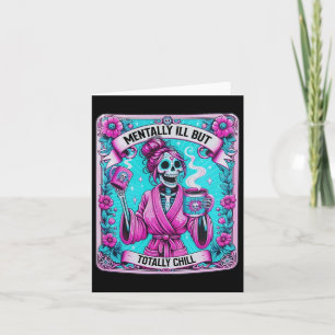 Skeleton Coffee Tarot Kaart geestesziek maar totaa