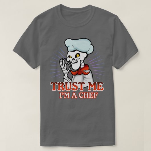 Skeleton Cook Cooking Chef T-shirt (Design voorkant)