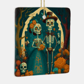 Skeleton Couple Day van het Dode Ornament (Rechts)