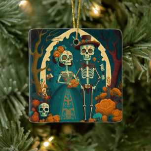 Skeleton Couple Day van het Dode Ornament