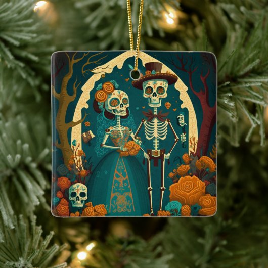 Skeleton Couple Day van het Dode Ornament (Boom)