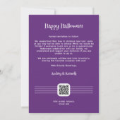 Skeleton Couple in Spooky Town at Dusk Wedding Save The Date (Achterkant)