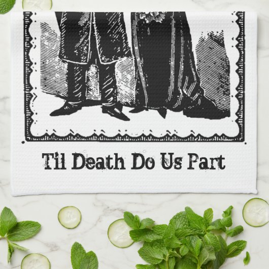 Skeleton Couple - Ktichen Towel (Aanpassen) Theedoek