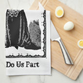 Skeleton Couple - Ktichen Towel (Aanpassen) Theedoek (Quarter Fold)