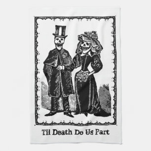 Skeleton Couple - Ktichen Towel (Aanpassen) Theedoek