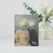 Skeleton Couple Portrait Briefkaart (Staand voorkant)