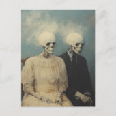 Skeleton Couple Portrait Briefkaart (Voorkant)