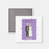 Skeleton Couple Save the date Wedding Magnets Magneet (Voorkant / Achterkant)