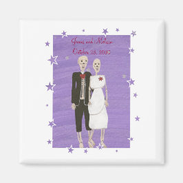 Skeleton Couple Save the date Wedding Magnets Magneet
