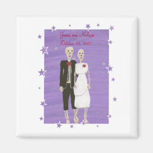 Skeleton Couple Save the date Wedding Magnets Magneet