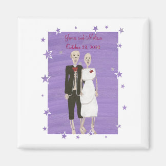 Skeleton Couple Save the date Wedding Magnets Magneet