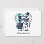 Skeleton Couple Wedding Kaart (Voorkant)