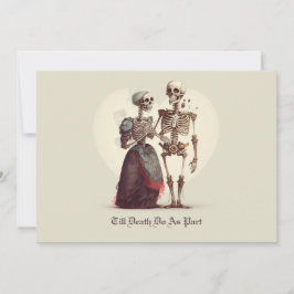 Skeleton Couple Wedding Kaart