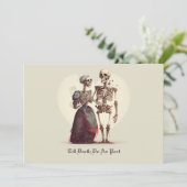 Skeleton Couple Wedding Kaart (Staand voorkant)