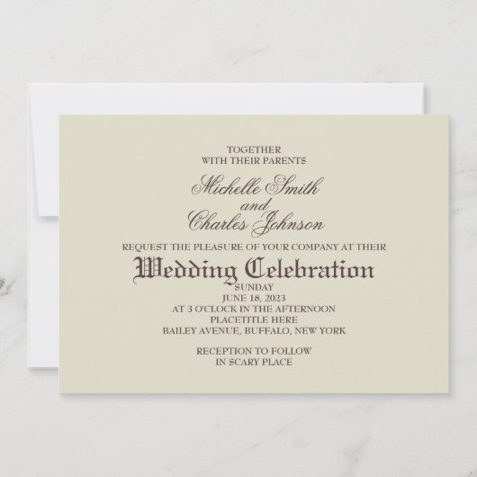 Skeleton Couple Wedding Kaart (Achterkant)