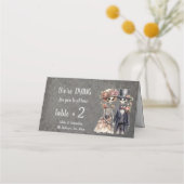 Skeleton Couple Wedding Plaatskaartje (Achterkant)