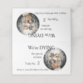 Skeleton Couple Wedding Plaatskaartje (Buitenkant ongevouwen)