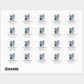 Skeleton Couple Wedding Vierkante Sticker (Vel)