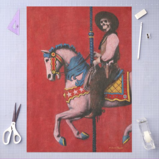 Skeleton Cowboy Carousel Tissuepapier (Craft)