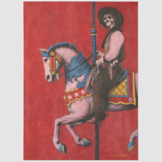 Skeleton Cowboy Carousel Tissuepapier