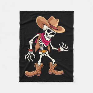 Skeleton Cowboy Halloween Kostuum Kinder Jongens M Fleece Deken