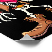 Skeleton Cowboy Halloween Kostuum Kinder Jongens M Poster (Hoek)