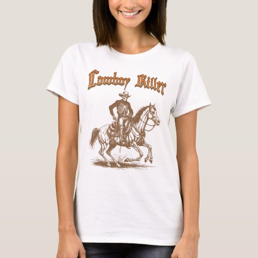 Skeleton Cowboy Killer T-shirt (Voorkant)