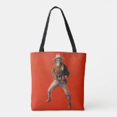Skeleton Cowboy over de Canvas tas (Achterkant)