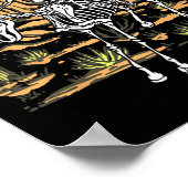 Skeleton Cowboy Riding Horse Halloween Rider Costu Poster (Hoek)