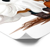 Skeleton Cowboy: Schattige en griezelig Poster (Hoek)