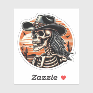 Skeleton Cowboy Sticker