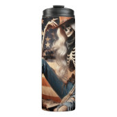 Skeleton Cowgirl in een patriottisch kostuum Thermosbeker (Voorkant)