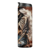 Skeleton Cowgirl in een patriottisch kostuum Thermosbeker (Geroteerd rechts)
